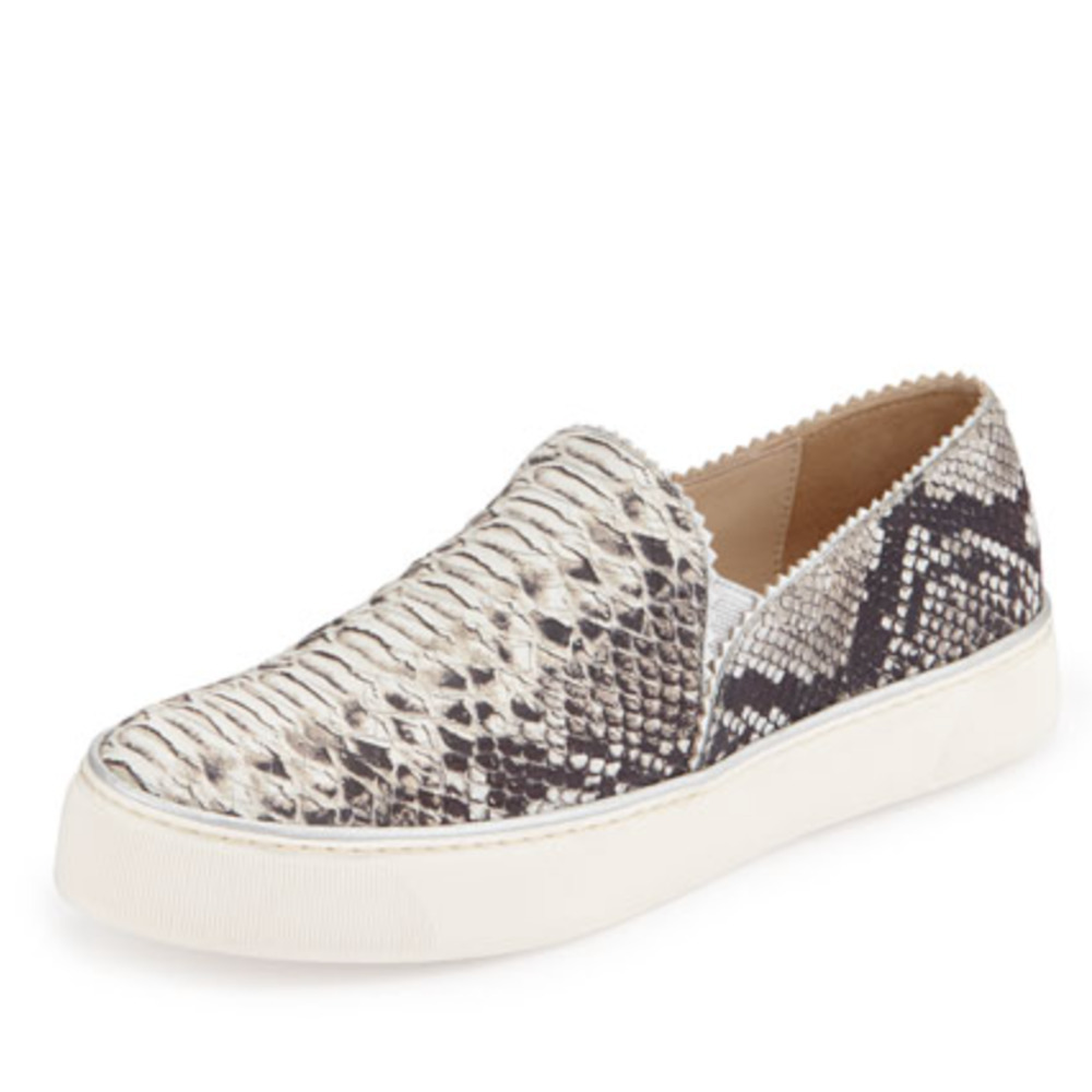 Stuart Weitzman Nugget Snake Skin Thick Sole Slip On Sneakers • Size 6.5 🔴